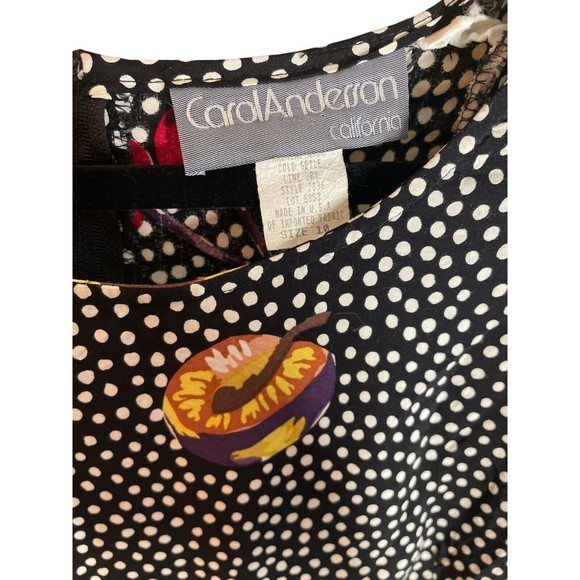Vintage Carol Anderson California Kiwi Fruit Theme Shift Dress Womans‎ Size 10 - Picture 7 of 10